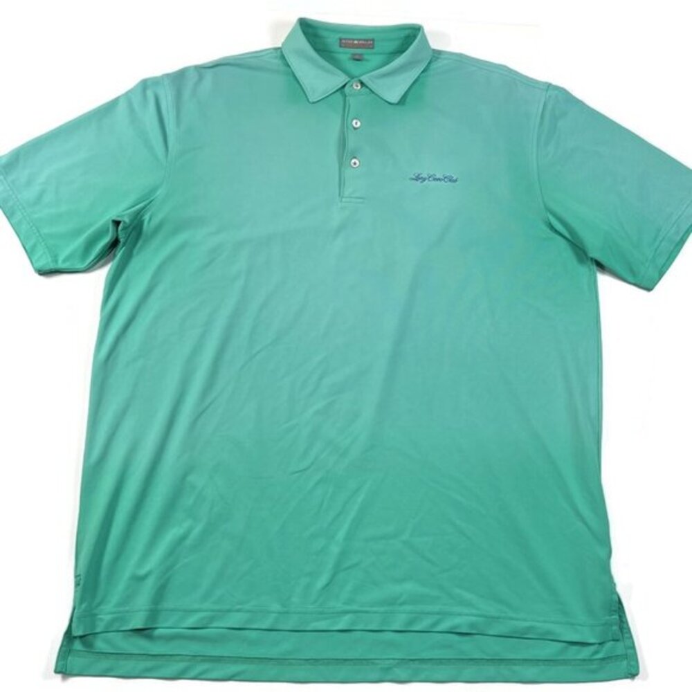 Peter Millar Summer Comfort Polo Shirt Mens XL Short Sleeve Green‎ Stretch Golf